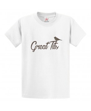 Great Tits with Bird Funny Unisex T-shirt